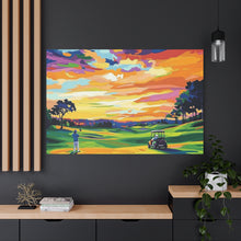 Load image into Gallery viewer, Vibrant Golf Sunset Canvas Art
