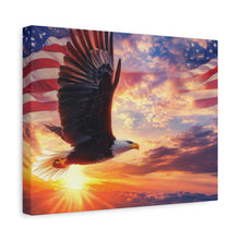 Load image into Gallery viewer, Eagle Sunset Canvas Wall Art - Patriotic Home Decor
