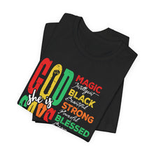 Load image into Gallery viewer, Inspirational Unisex Jersey Short Sleeve Tee - "God Says" Empowering Message
