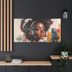 Urban Vibe Matte Canvas Print - Stylish Artwork for Music Lovers