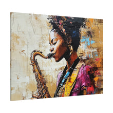 Load image into Gallery viewer, Saxophone Art Canvas, Elegant Wall Decor for Jazz Lovers, Music-Themed Home Decoration, Perfect Gift for Musicians, Unique Art Piece, [...]
